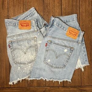 Levi’s 501 Bundle High Rise Cutoff Shorts W30 Distressed 90s Butter Mom